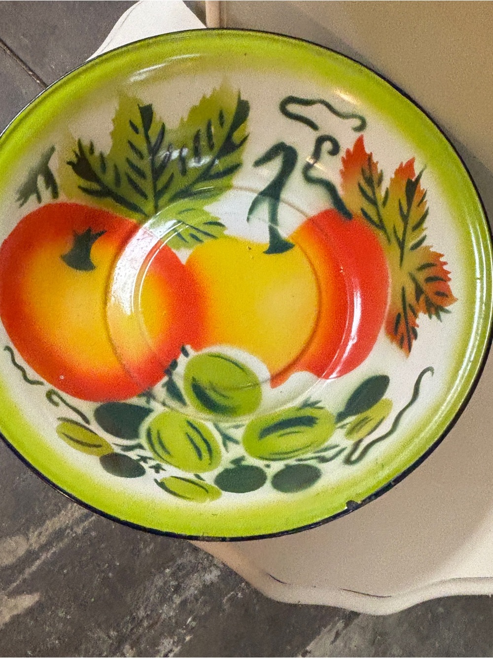 MCM Metal Fruit Bowl